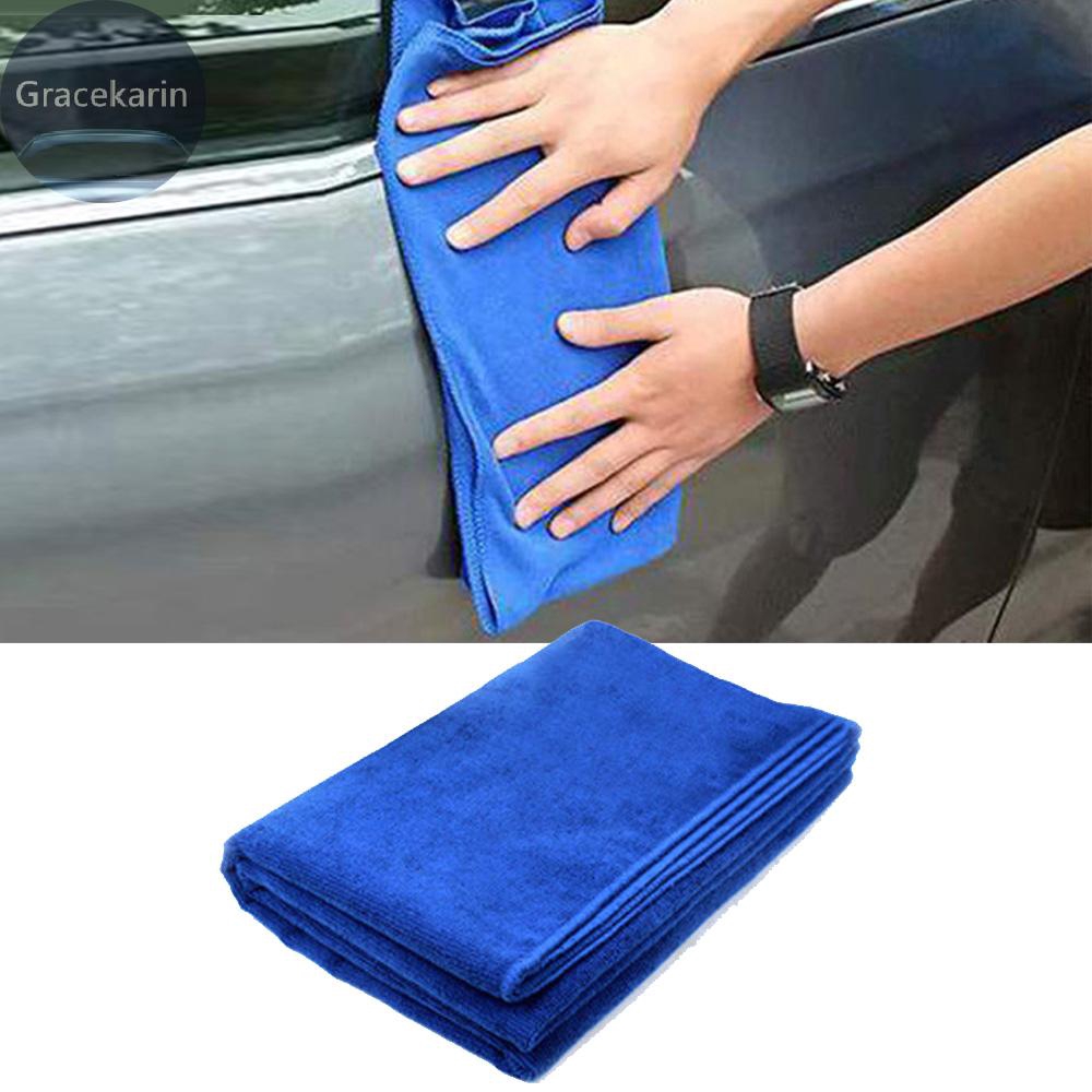 1 Khăn Lau Xe Hơi Sợi Nhỏ 30x70cm Chống Trầy Xước Màu Xanh Dương