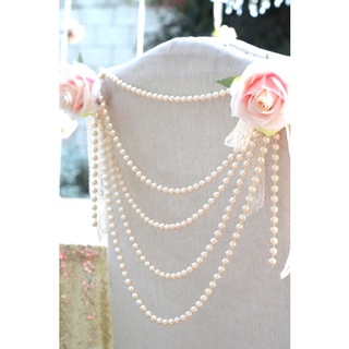 Cuộn dây hạt nhựa lấp lánh trang trí làm đồ handmade, dây hạt nhựa hạt đá thủ công dây ngọc trai nhân tạo