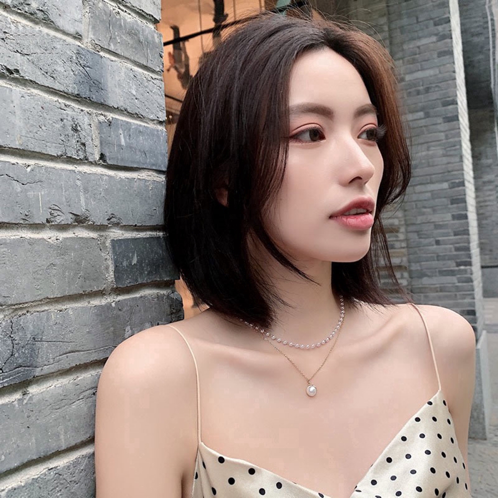 Dây chuyền hạt ngọc trai nhân tạo phong cách Hàn Quốc
