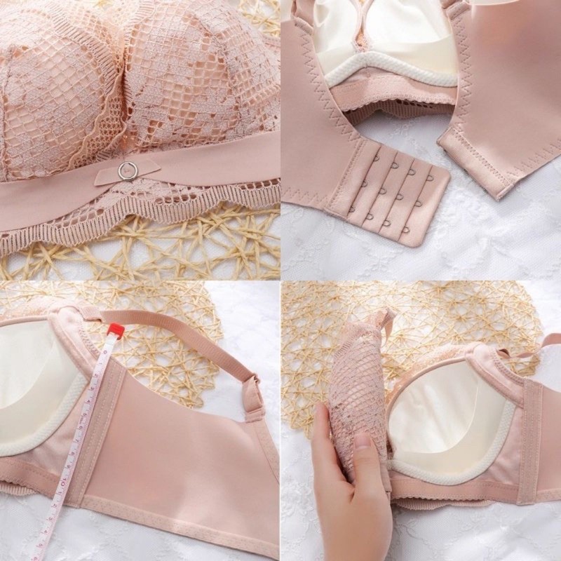 Bộ lót ren cao cấp không gọng-Nâng ngực đỉnh cao đệm hơi 3cm | BigBuy360 - bigbuy360.vn