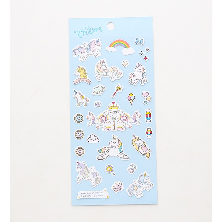 Sticker dán trang trí Unicorn