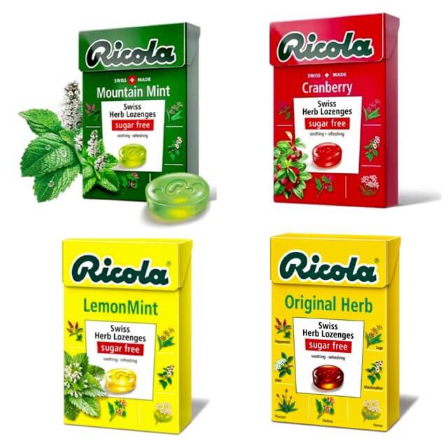 Kẹo ngậm đau họng thảo mộc Ricola