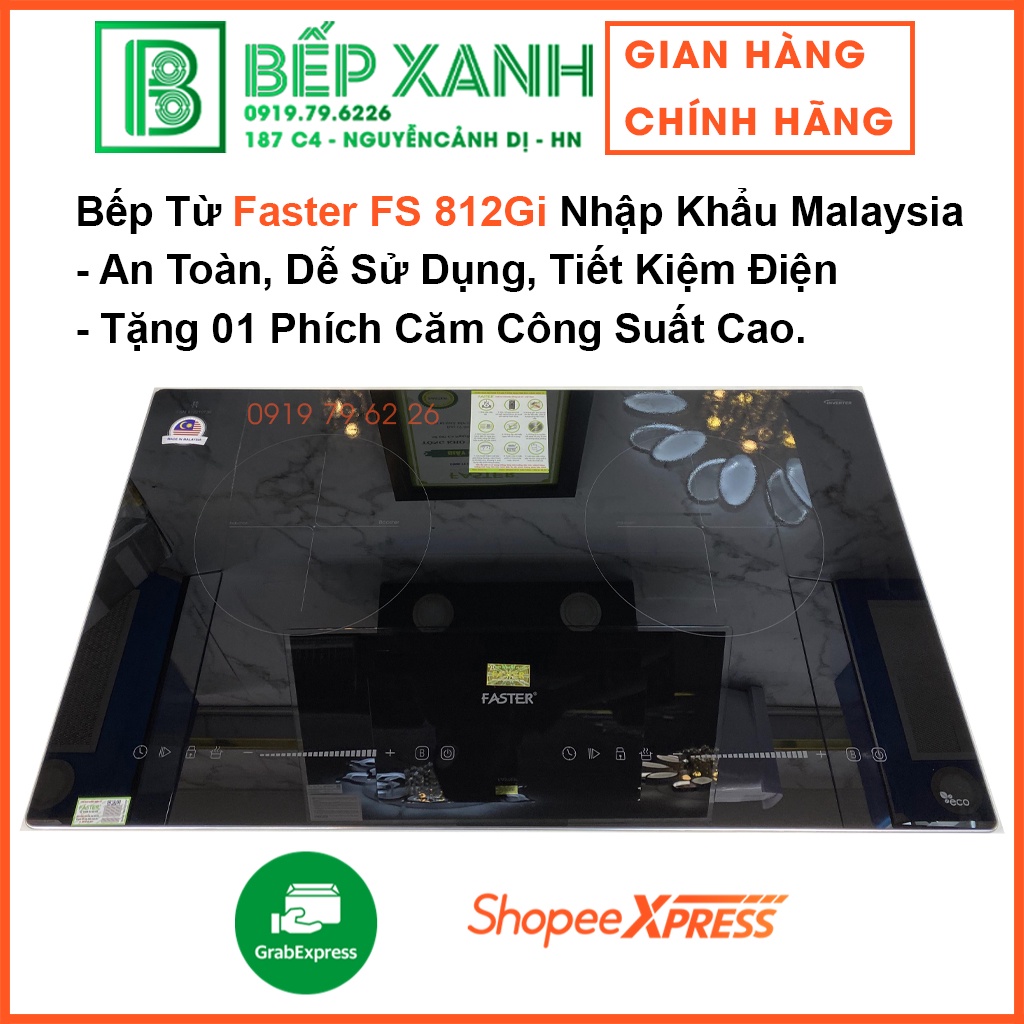 Bếp từ đôi Faster FS 788I, Faster FS 812GI, Bếp điện 2 lò từ Inverter Tiết Kiệm Điện.