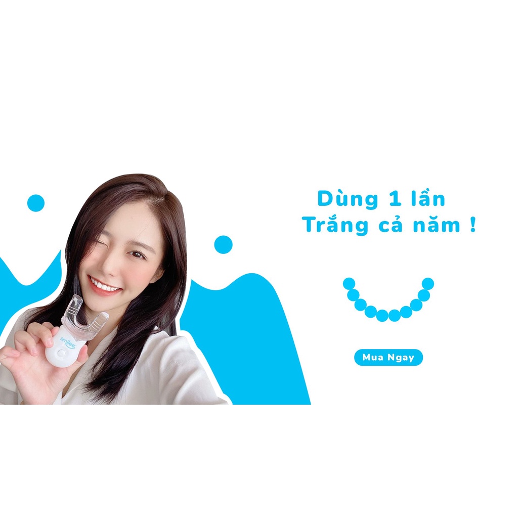 Bộ Kít Tẩy Trắng Răng Smilee Làm Trắng Răng Tại Nhà Bằng Máy Tra Gel Smilee Sau 7 NGày Giá Sĩ