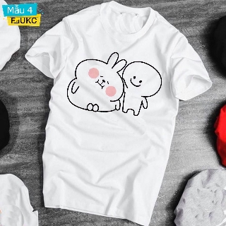 ÁoThỏ Bảy Màu Áo Thun Nam Nữ Cổ Tròn In Hình Thỏ Hư Hỏng Nhõng Nhẽo Giá Tốt F712L5
