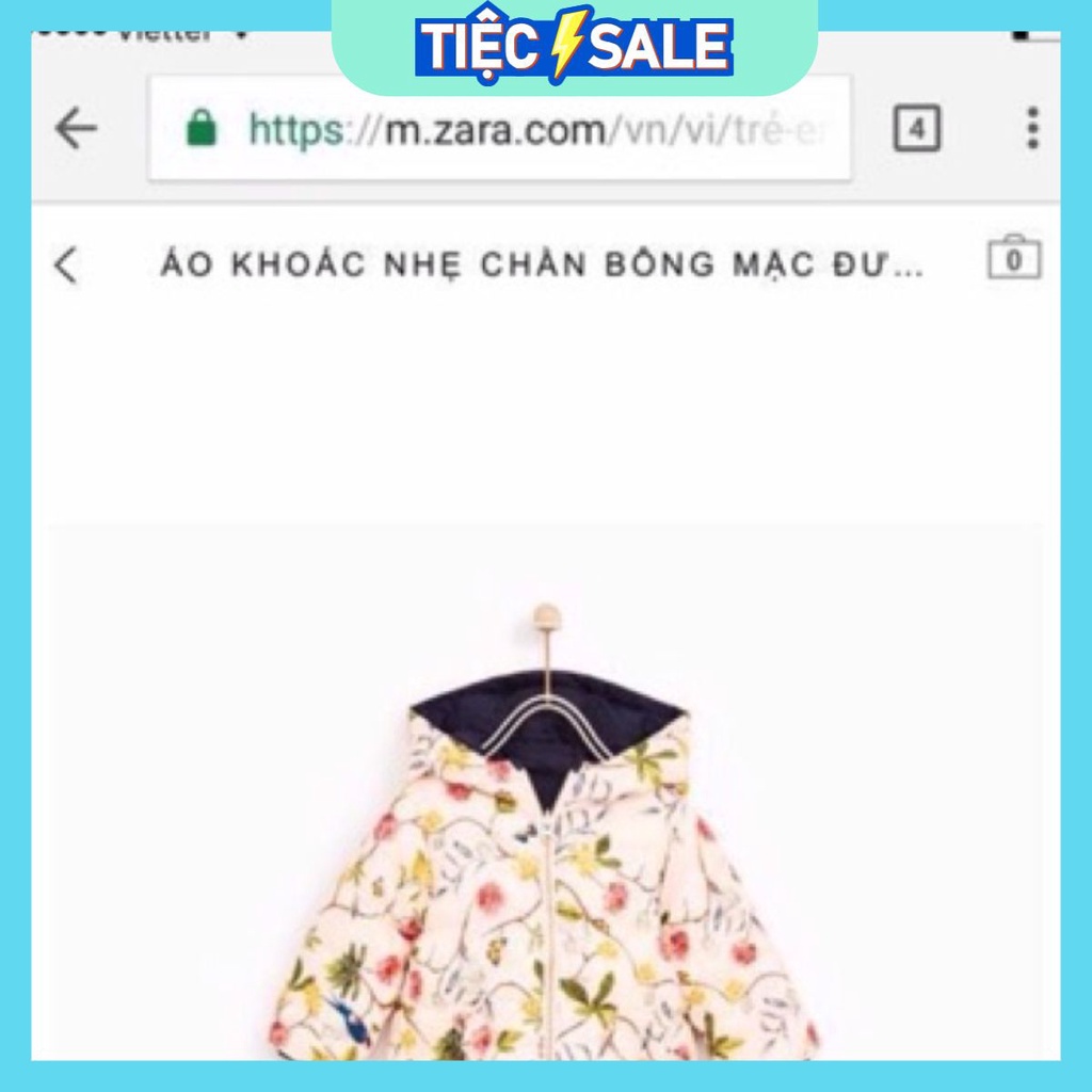 Áo khoác phao hai mặt zara bé gái xuất xịn_nguyên chip _ Giá Bán Sỉ Lẻ