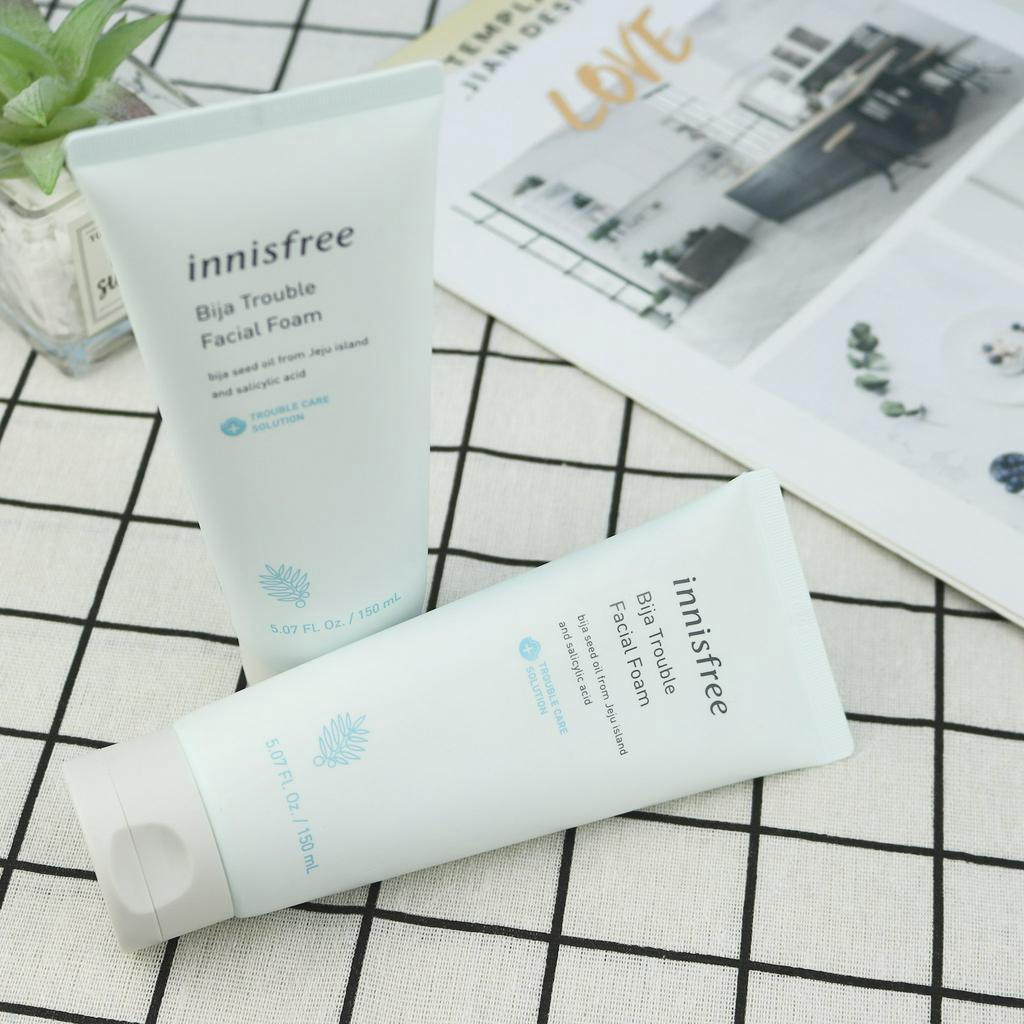 Sữa Rửa Mặt Innisfree Bija Trouble Facial Foam 150ml - Cho Da Mụn