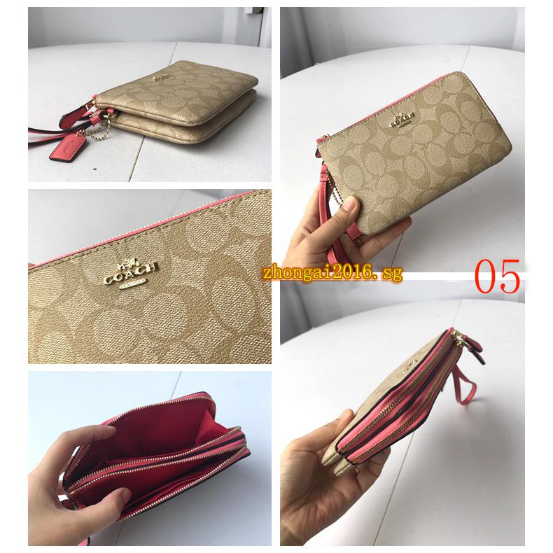 Ví nữ Coach / Ví dây kéo đôi /Ví Da Thời Trang Có Dây Kéo Cho Nữ F87591