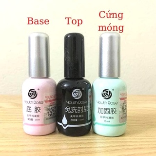 Base , top , cứng móng hoa hồng - phụ kiện nail 15ml