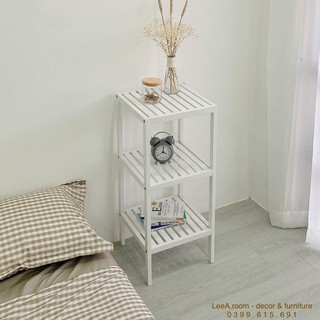 Kệ Gỗ Vuông Decor 3 Tầng Hàng Cao Cấp - Shelf 3f - Màu Trắng