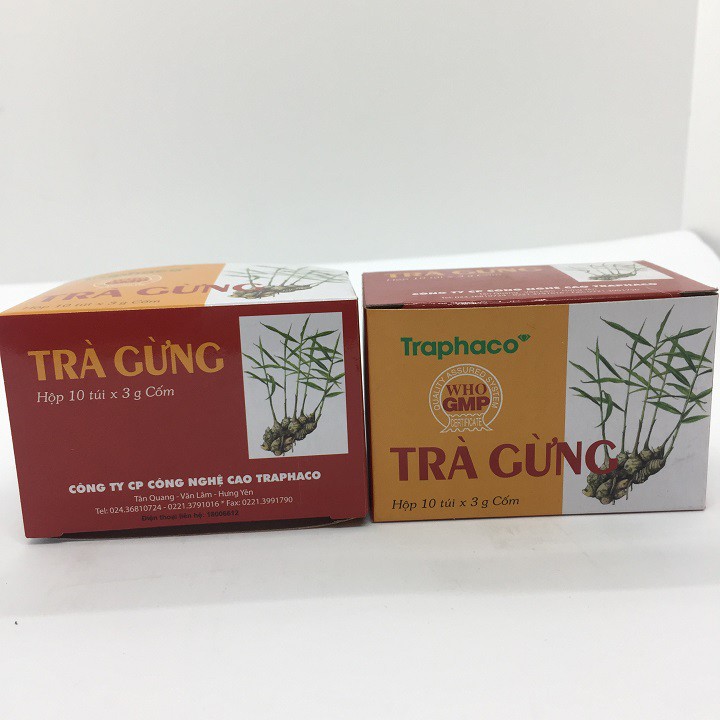 TRÀ GỪNG TRAPHACO HỘP 10 TÚI CỐM