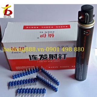 Đinh bắn bê tông  Size 3x19; (1000 đinh/hộp + 1 bình Gas)**Liên hệ để được giá tốt**