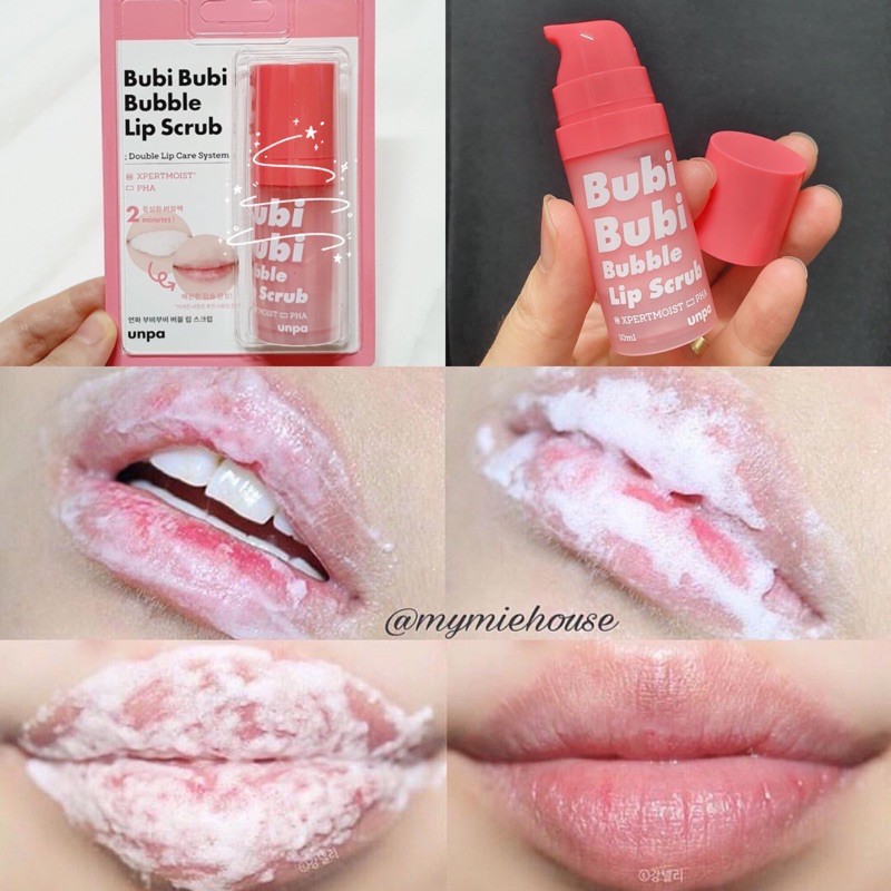 TẨY TẾ BÀO CHẾT SỦI BỌT - THẢI ĐỘC CHO MÔI BUBI BUBI LIP