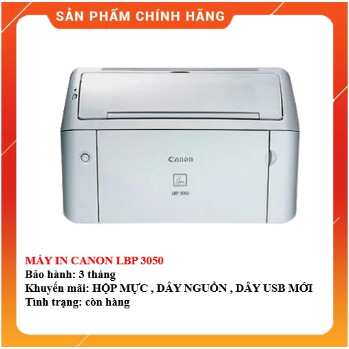 MÁY IN CANON LBP 3050 LBP3050 - KÈM HỘP MỰC , DÂY NGUỒN , DÂY USB MỚI - AALO.VN