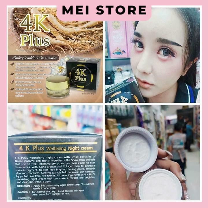 KEM DƯỠNG TRẮNG DA BAN ĐÊM 4K PLUS NHÂN SÂM THÁI LAN - CAM KẾT HÀNG CHUẨN THÁI