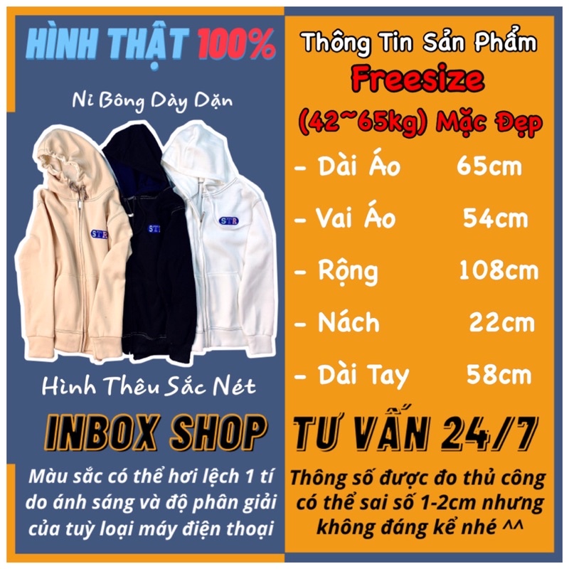 Áo khoác nam nữ nỉ bông dày form rộng chỉ viền unisex khoá zip thêu STR CHỈ - XMBD 3463