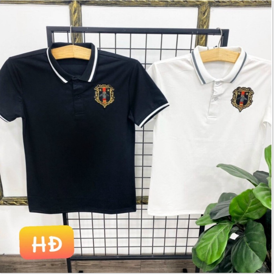 ❤ Áo Thun Nam Ngắn Tay Có Cổ Bẻ Polo Thêu LoGo HP