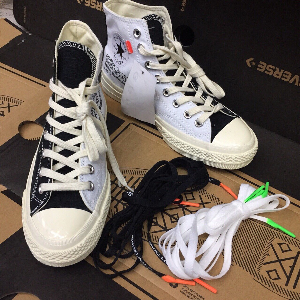 XẢ KHO THANH LÝ Giày thể thao cao cấp Converse AllStar đen trắng cao cổ_TD98 [XIÊU RẺ]