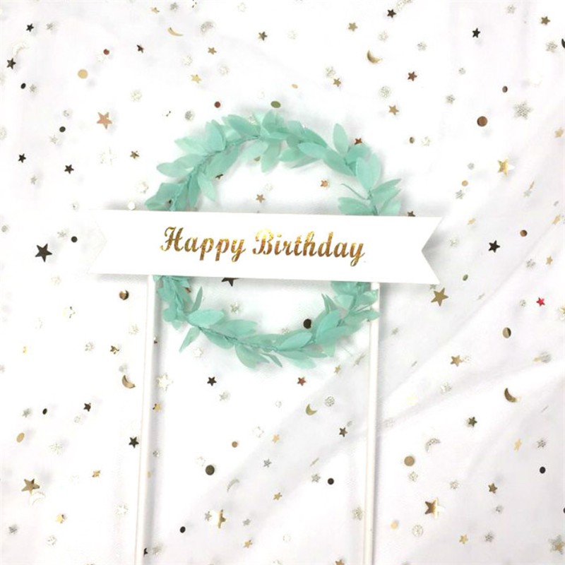 Topper Cắm Trang Trí Bánh Kem Chữ Happy Birthday