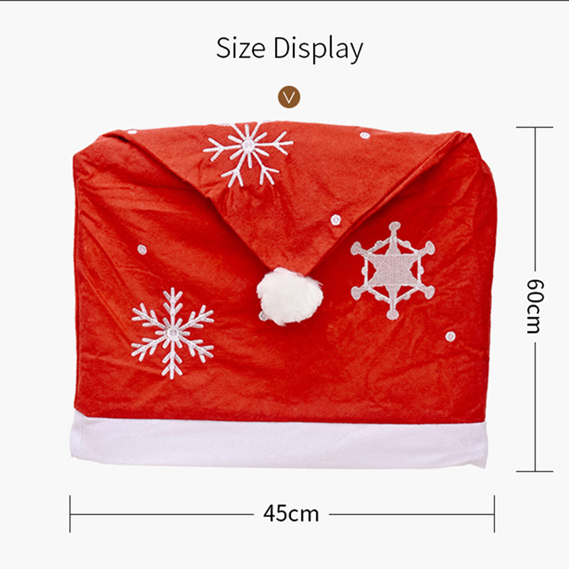 1 Áo Ghế Được Làm Từ Vải Không Dệt Với Họa Tiết Hình Bông Tuyết Theo Phong Cách Giáng Sinh (0528)