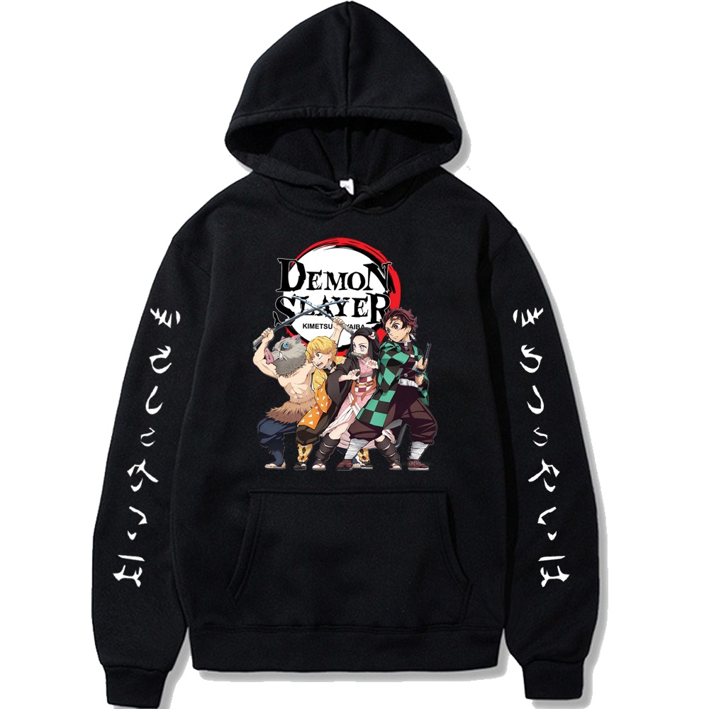 Áo Hoodie In Hình Anime Demon Slayer Thời Trang Thu Đông Dành Cho Nữ