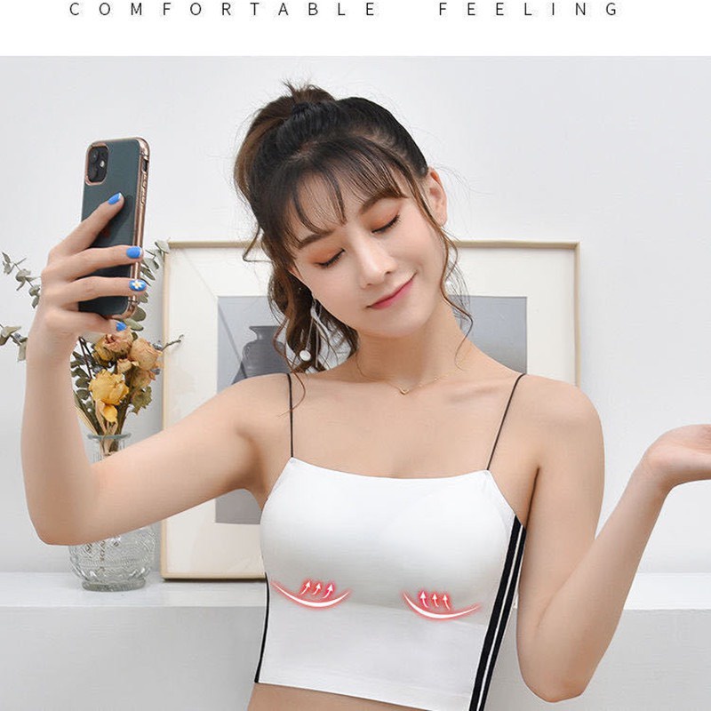Áo lót, bra su trơn 2 dây có đệm mút sang chảnh MS001
