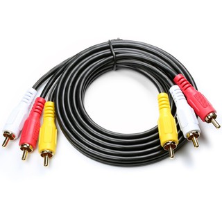 Dây Cáp AV/RCA 3 Đầu Hoa Sen Đực Ra 3 Đầu Hoa Sen Đực Dài 3m