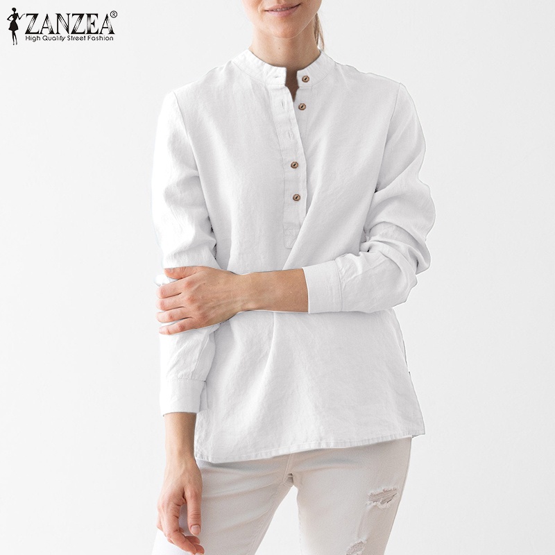 Zanzea Áo Nữ Dài Tay Cổ Tròn Thời Trang Châu Âu