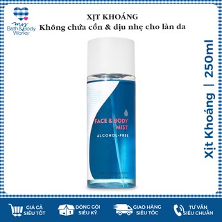 Xịt Khoáng WATER FACE & BODY MIST Bath And Body Works (250 mL)