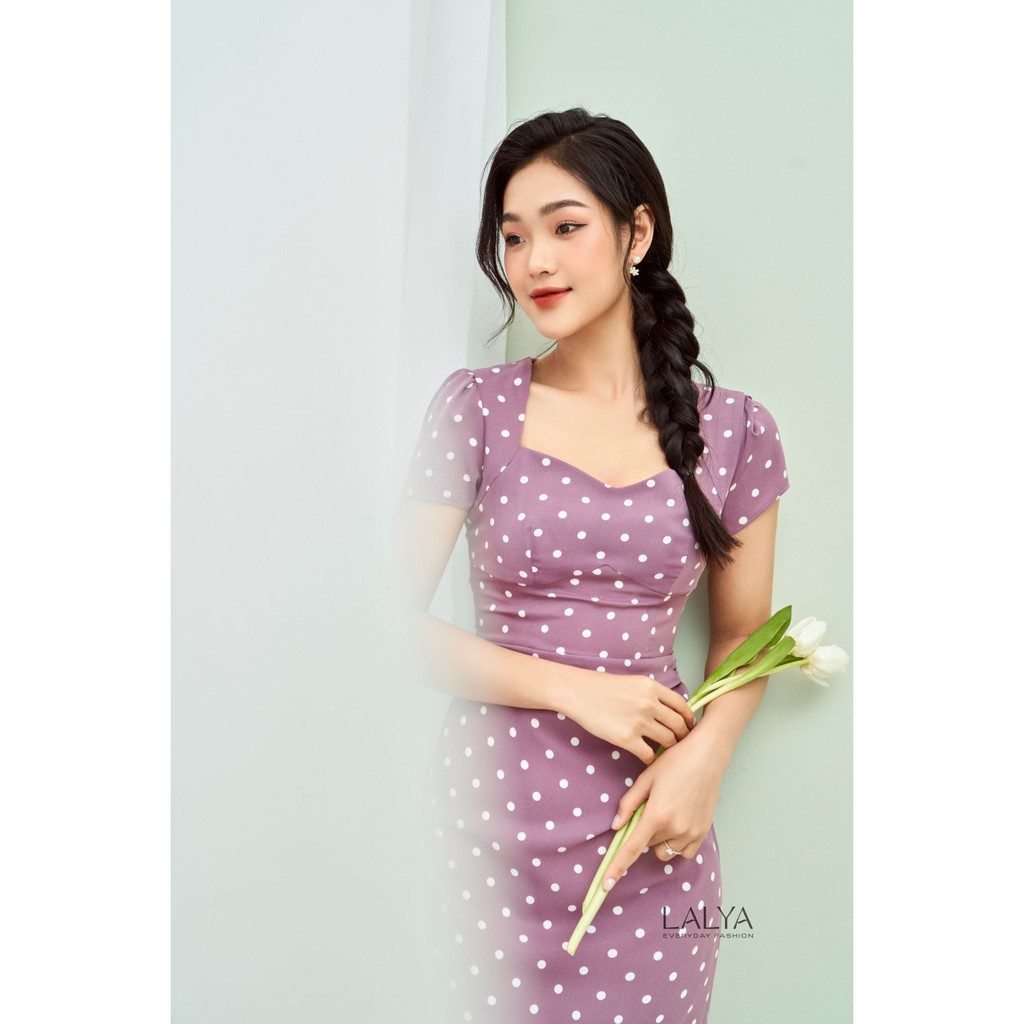 LALYA_Váy chấm bi tím hở lưng | BigBuy360 - bigbuy360.vn