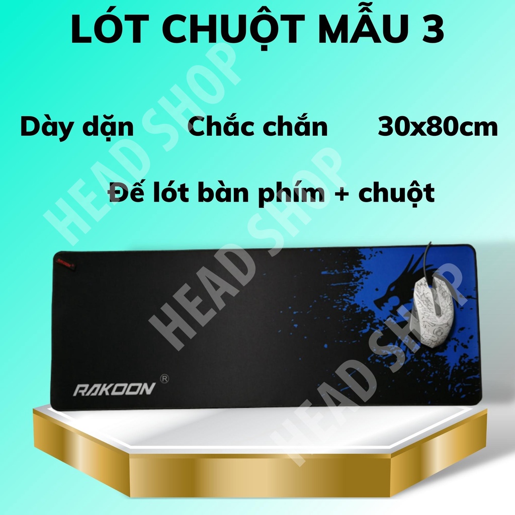 Lót Chuột + Bàn phím Mẫu 3 siêu dài,Size Lớn 30 x 80 cm RaKoon giá siêu rẻ (Mẫu 3) HEAD SHOP