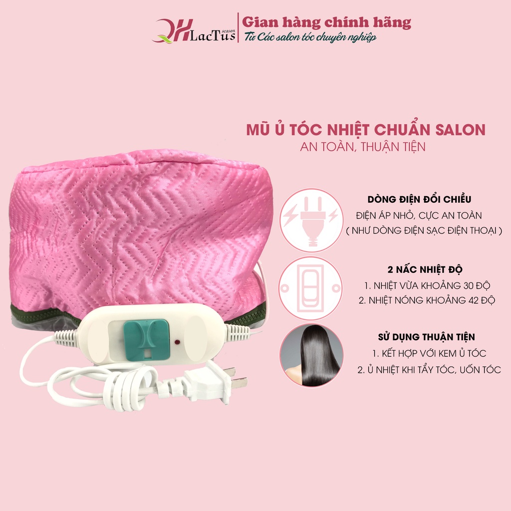 Mũ ủ tóc nhiệt tại nhà QH Lactus season mũ hấp tóc chuẩn salon