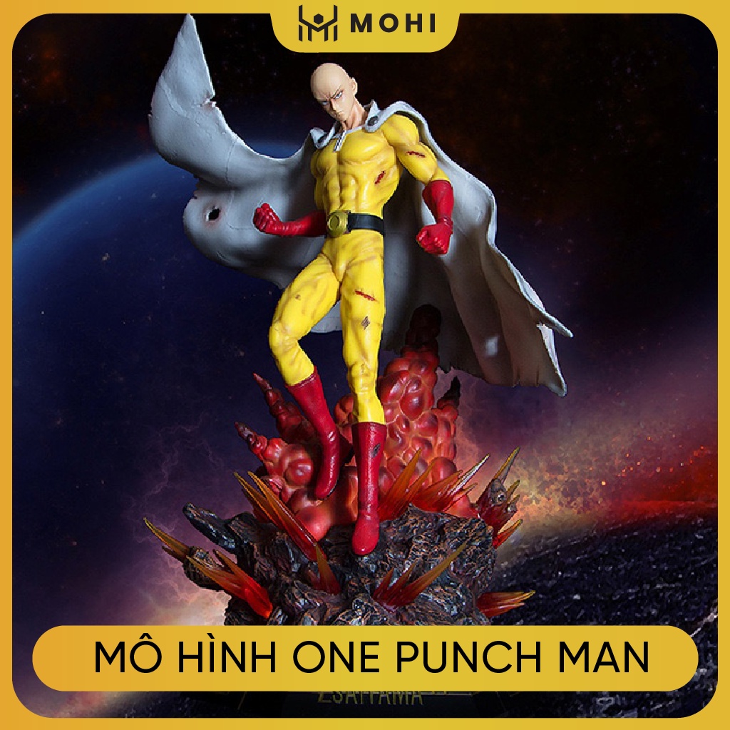 Mô hình nhân vật Saitama trạng thái chiến đấu cực chất cao 40cm, mô hình ONE PUNCH MAN