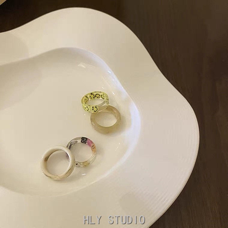 Nhẫn Đeo Tay Acrylic Acetate Thời Trang Cá Tính Không Phai Màu Cho Nữ