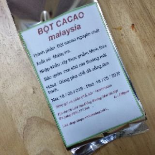 Bột cacao nguyên chất.