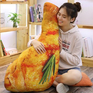 [FREESHIP] Sỉ_Gối ôm 3D hình Đùi gà hấp có lá_gấu bông quà tặng to rẻ đẹp_thú nhồi bông