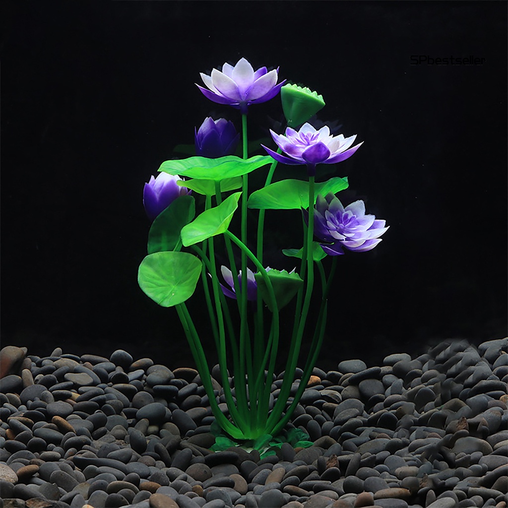 Hoa sen nhân tạo bằng nhựa dùng để trang trí bể cá