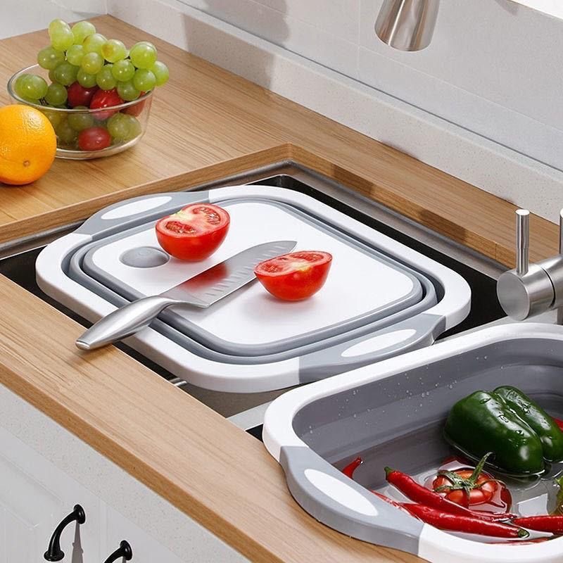 Chậu rửa,thớt thái,rổ đựng đồ 3 trong 1 inomata siêu tiện dụng cho mọi gia đình