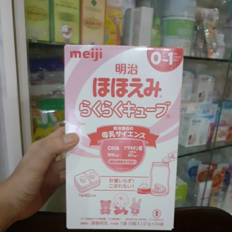sữa meiji thanh đủ số hộp 24 thanh x 27 gr