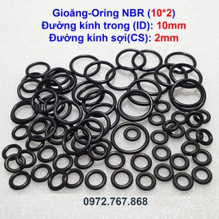 Gioăng cao su NBR 10*2mmm (100 cái)