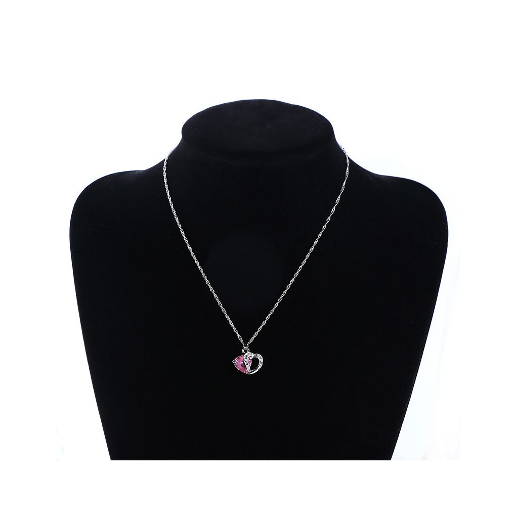Dây Chuyền Hợp Kim Hình Trái Tim Đính Đá Xinh Xắn
