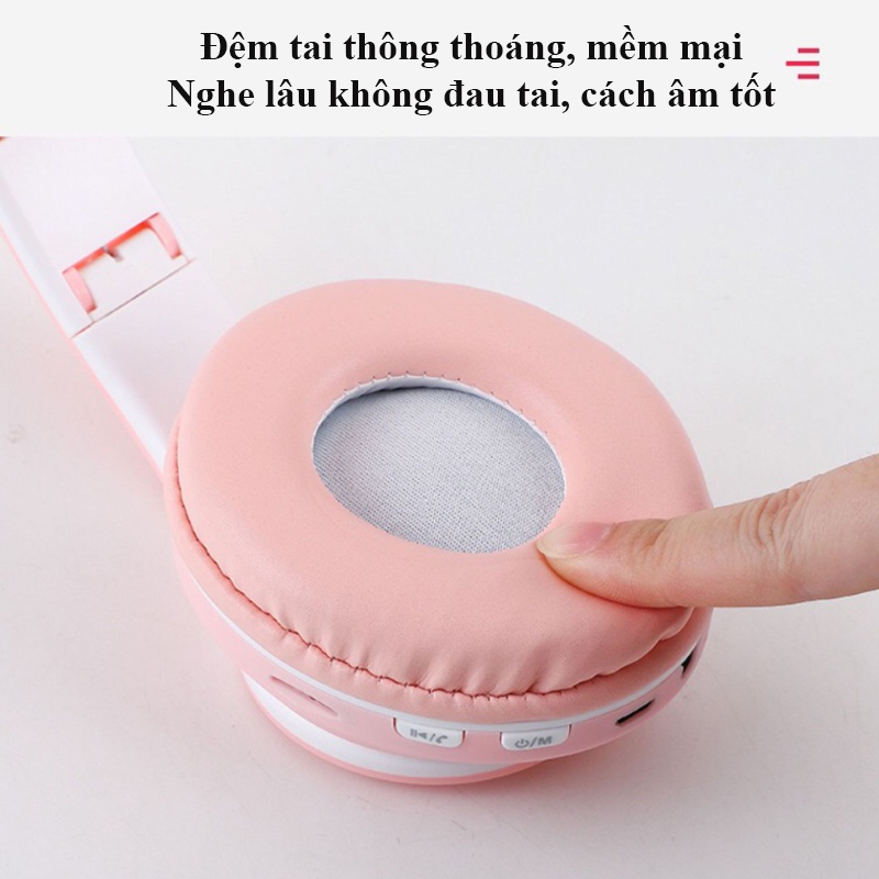 Tai Nghe Bluetooth Chụp Tai Không Dây Có Mic B39 Headphone Bluetooth Dễ Thương Âm Thanh Nổi Hifi Bass Mạnh Mẽ