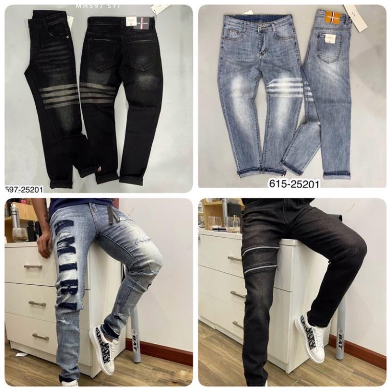 Quần bò Nam amiri ống côn cho nam - Quần jean nam thome , quần bò khoá hot trend