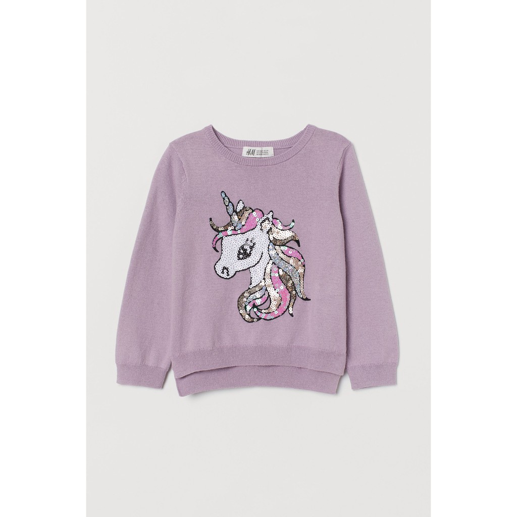 Áo len H&M sequin bé gái