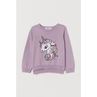Áo len H&M sequin bé gái (12-14kg)