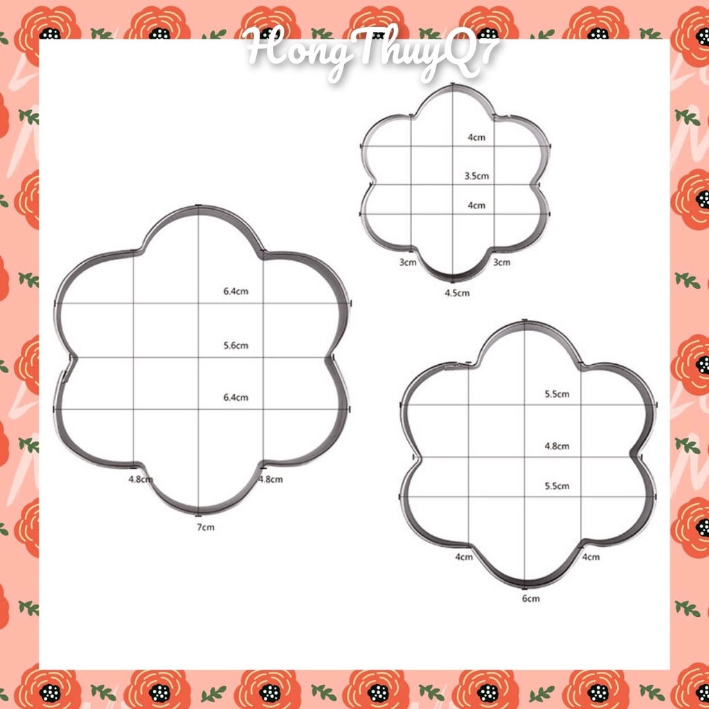 Khuôn Tròn, Hình Trái Tim, Hoa, Sao Làm Bánh Quy, Cookies, Cắt Trái Cây, Rau Câu, Cơm Nắm /3.48/- HongThuyQ7
