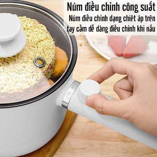 Nồi nấu mì nồi lẩu mini điện chống dính đa năng công suất 600W dung tích 1.5L bảo hành 12 tháng TN01