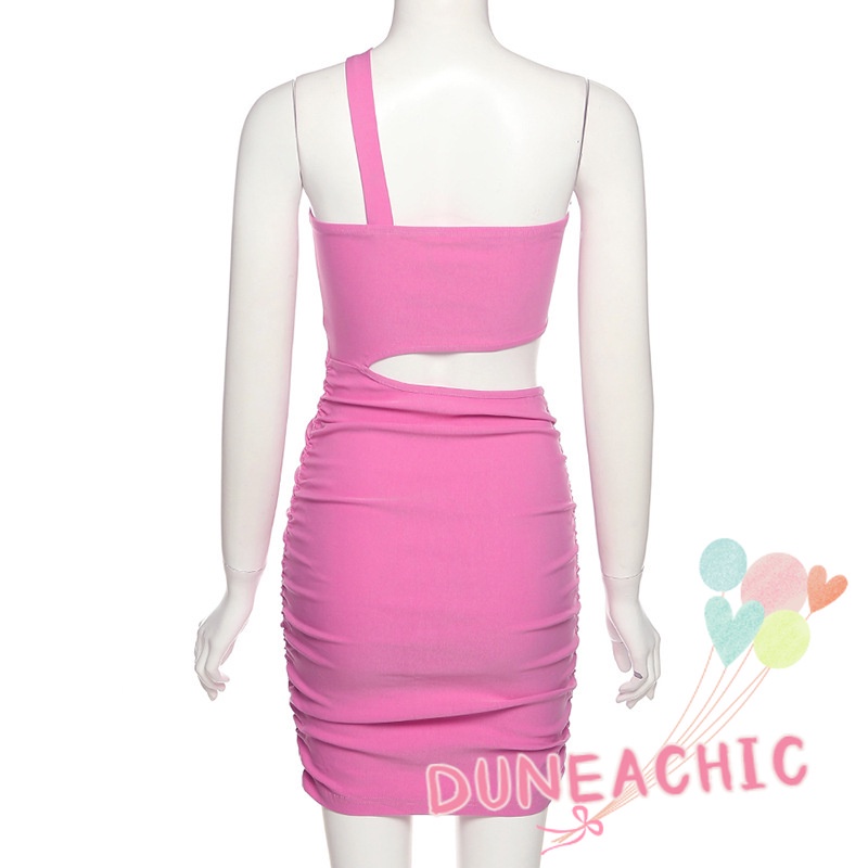 DUNEA Đầm Body Lệch Vai Thiết Kế Ôm Sát Quyến Rũ
