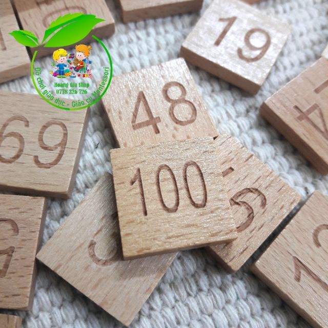 Bảng 100 Montessori kèm khay đựng số và bảng kiểm soát (Hundred Board)
