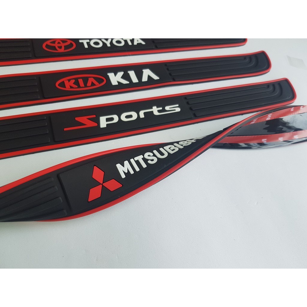 Bộ Nẹp Bước Chân SPORT Bằng Cao Su Chống Trơn Trượt - Miếng Dán Chống Trầy Xước Bậc Cửa Lên Xuống Ô Tô, Cốp Xe Ô Tô Sasa